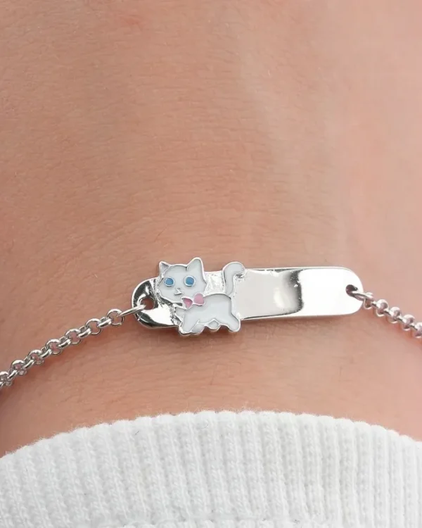 SREBRNA DJEČJA NARUKVICA - MAČKA (S260327-162808)