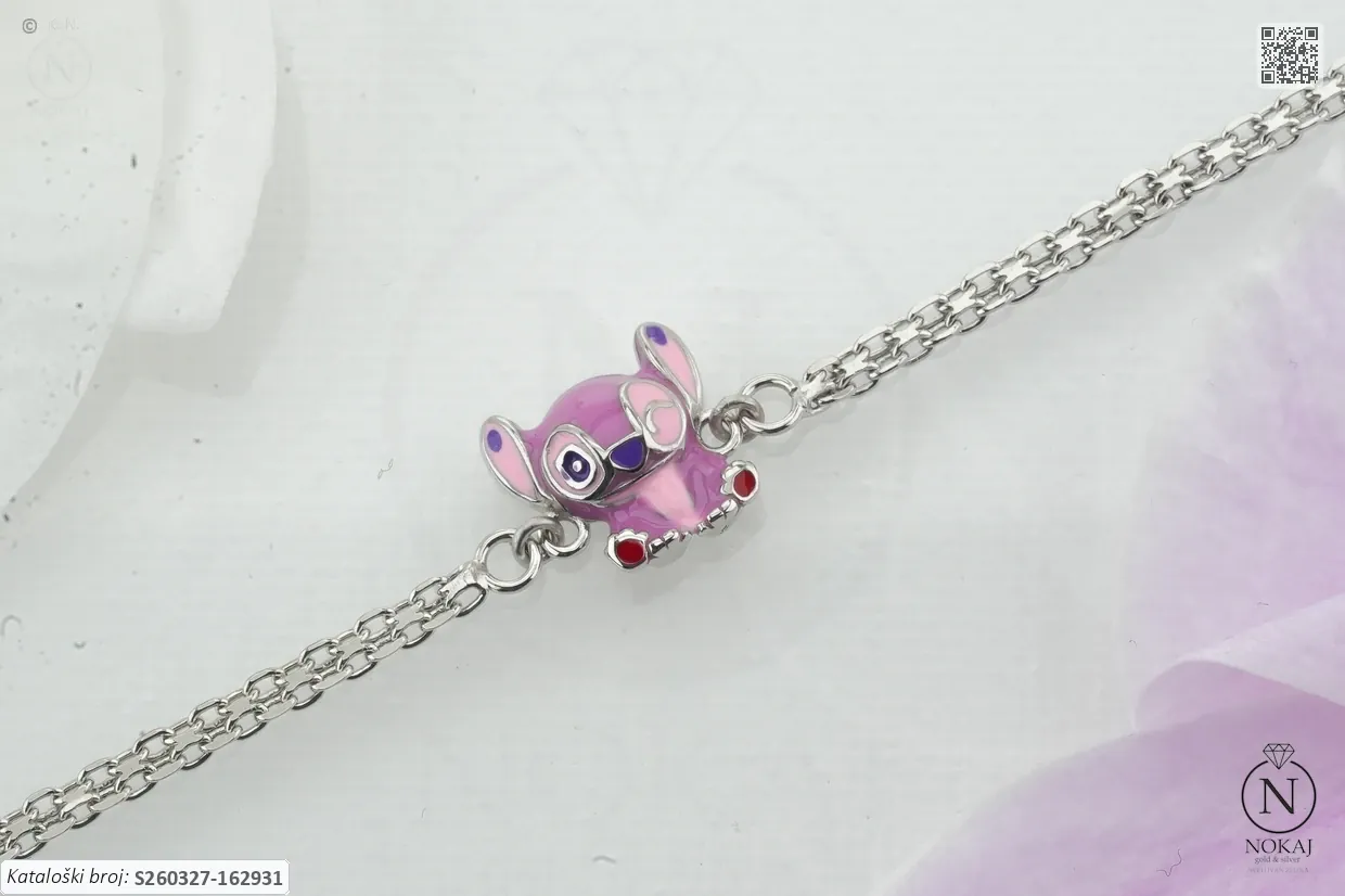 SREBRNA DJEČJA NARUKVICA - STILIZIRANI MOTIV (S260327-162931) - Slika 2