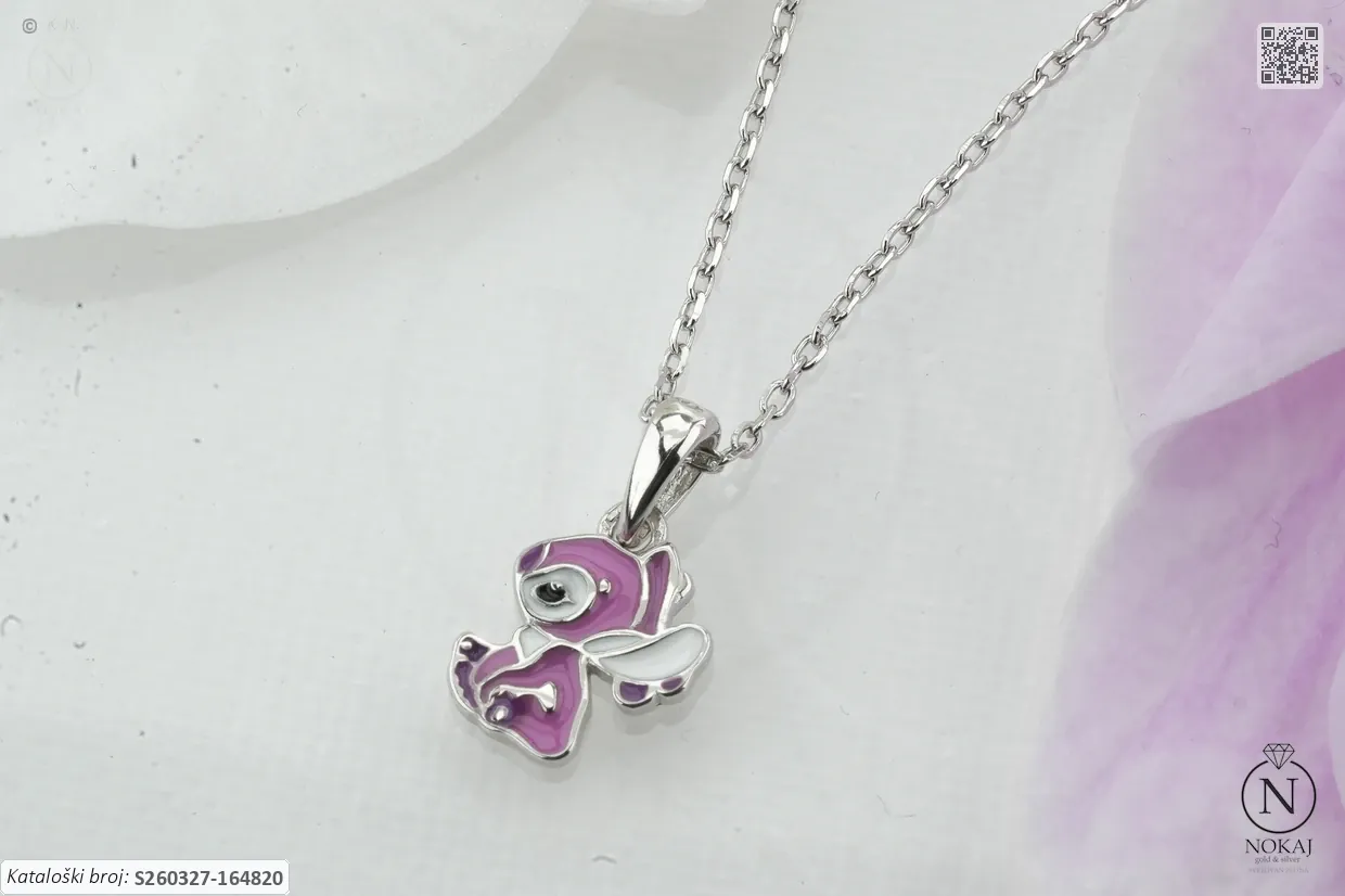 SREBRNA DJEČJA OGRLICA - STILIZIRANI MOTIV (S260327-164820)