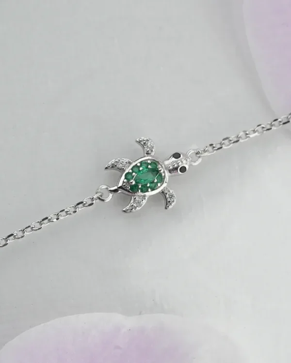 SREBRNA NARUKVICA S CIRKONIMA - KORNJAČA (S260327-165257)