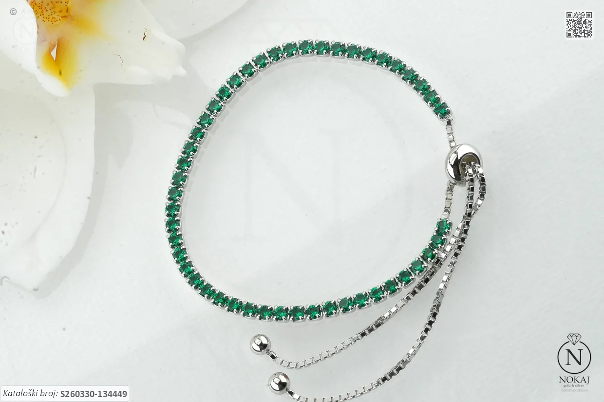SREBRNA NARUKVICA S CIRKONIMA (S260330-134449)