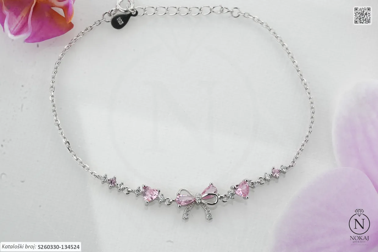 SREBRNA NARUKVICA S CIRKONIMA - MAŠNICA (S260330-134524)