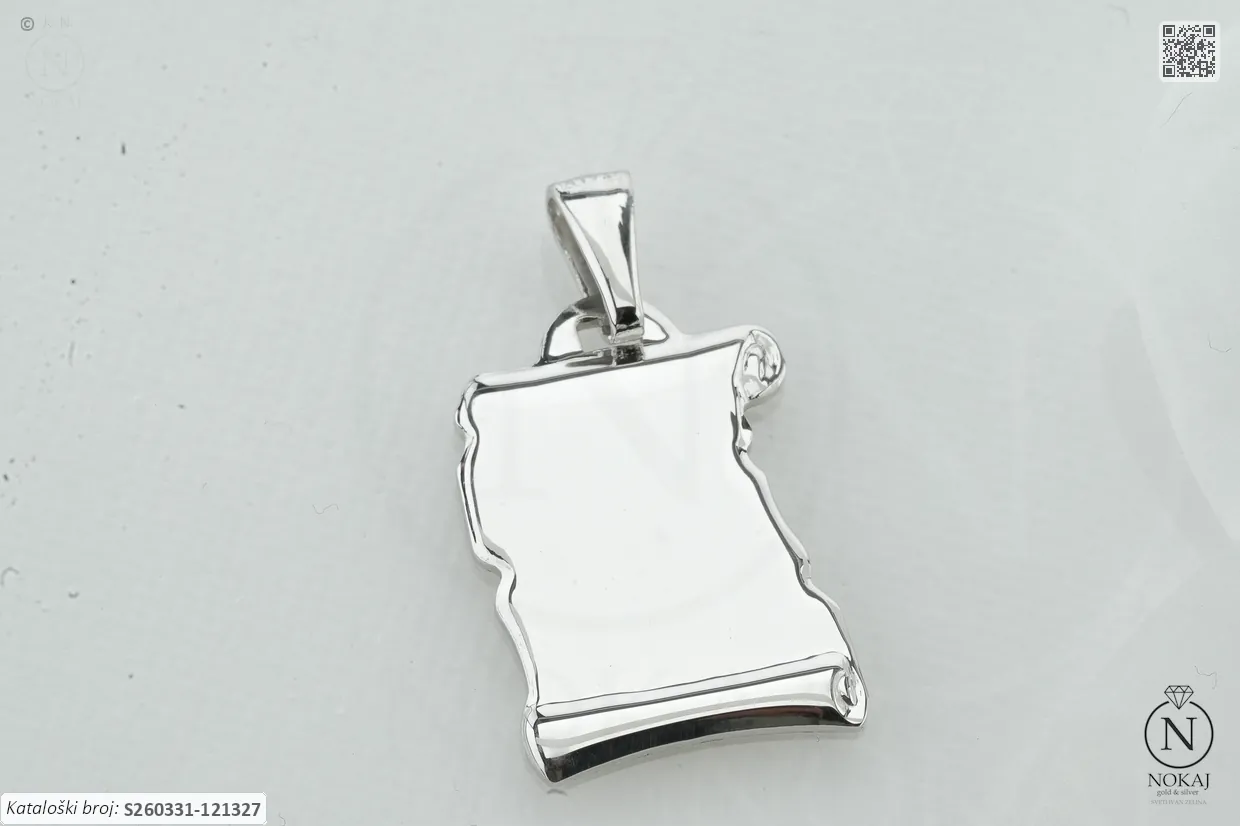 SREBRNI PRIVJESAK - PLOČICA ZA GRAVURU (S260331-121327)