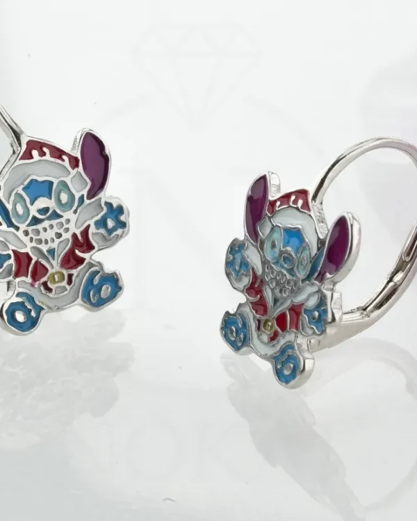 SREBRNE DJEČJE NAUŠNICE - STILIZIRANI MOTIV (S260331-124707)