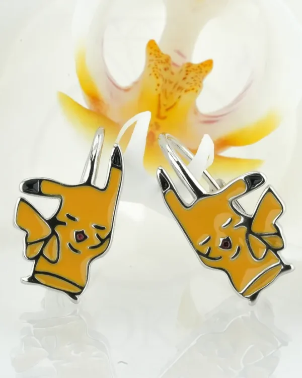 SREBRNE DJEČJE NAUŠNICE - STILIZIRANI MOTIV (S260331-125802)