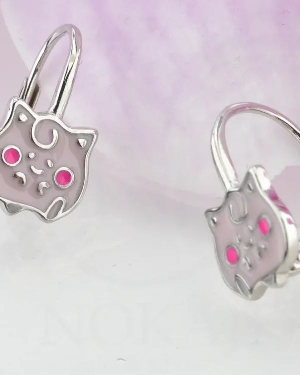 SREBRNE DJEČJE NAUŠNICE - STILIZIRANI MOTIV (S260331-131501)