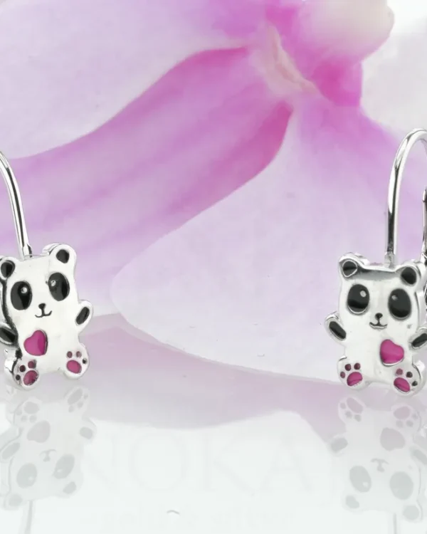 SREBRNE DJEČJE NAUŠNICE - PANDA (S260331-131714)