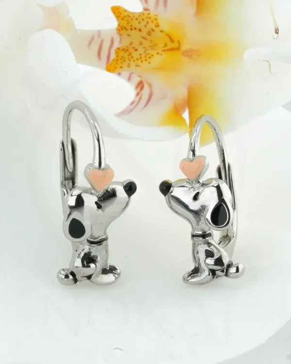 SREBRNE DJEČJE NAUŠNICE - PAS (S260331-133754)