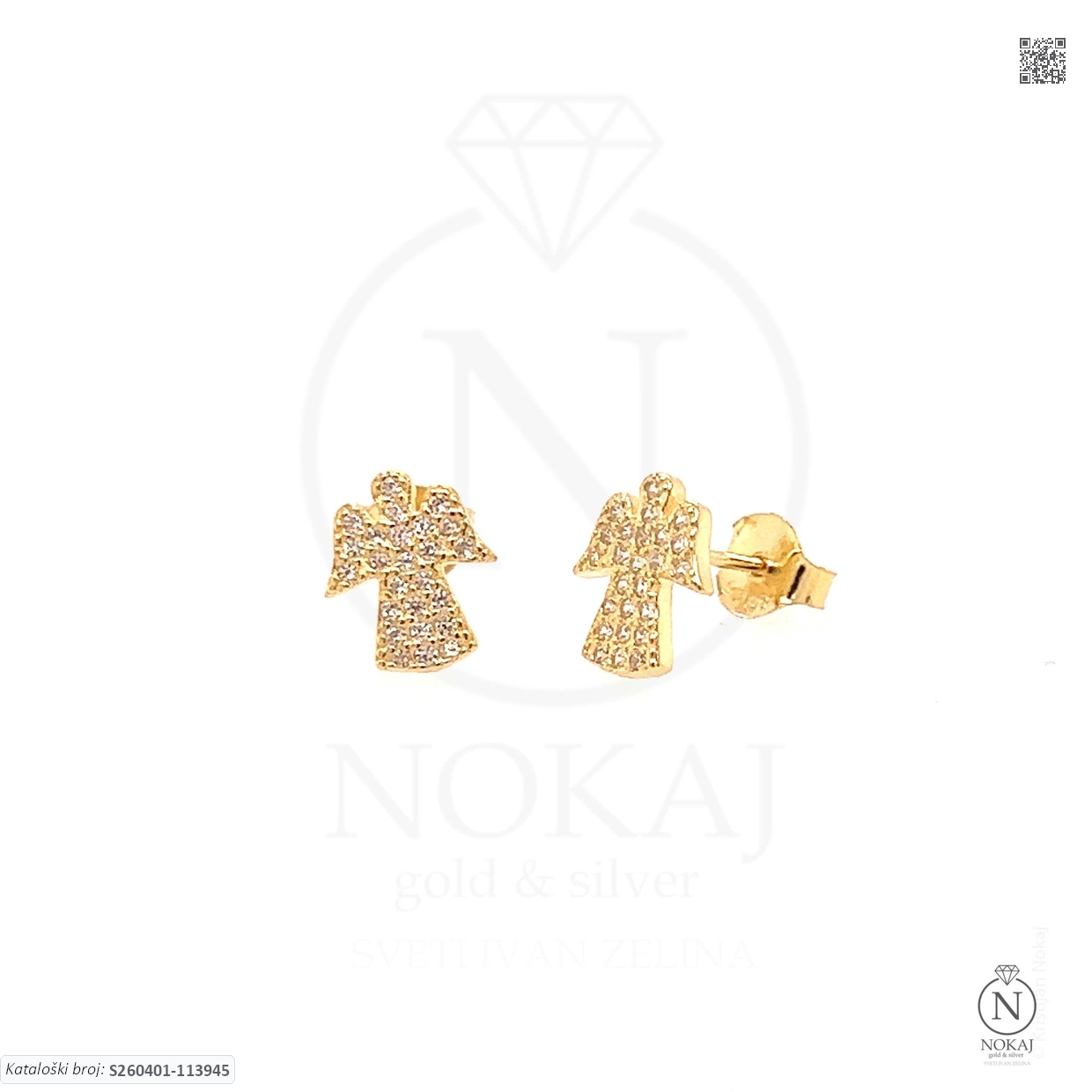 SREBRNE NAUŠNICE S CIRKONIMA - ANĐEO (S260401-113945)