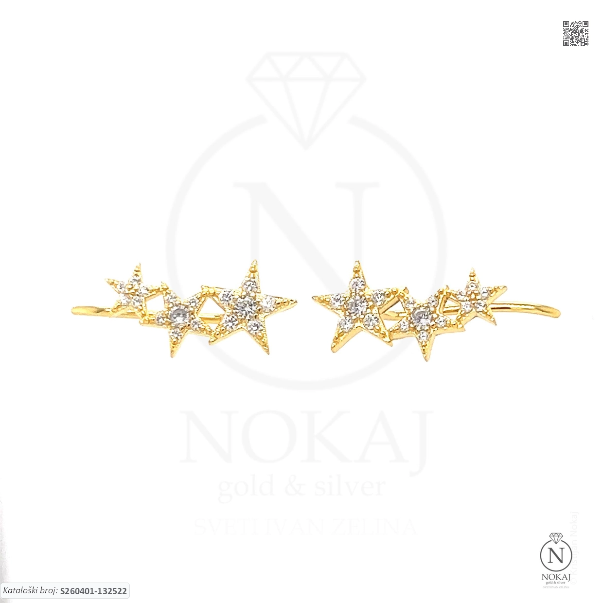 SREBRNE NAUŠNICE S CIRKONIMA - ZVIJEZDA (S260401-132522)