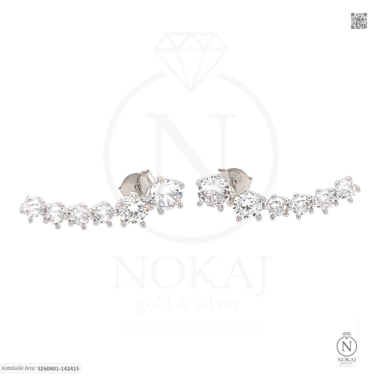 SREBRNE NAUŠNICE S CIRKONIMA (S260401-142415)
