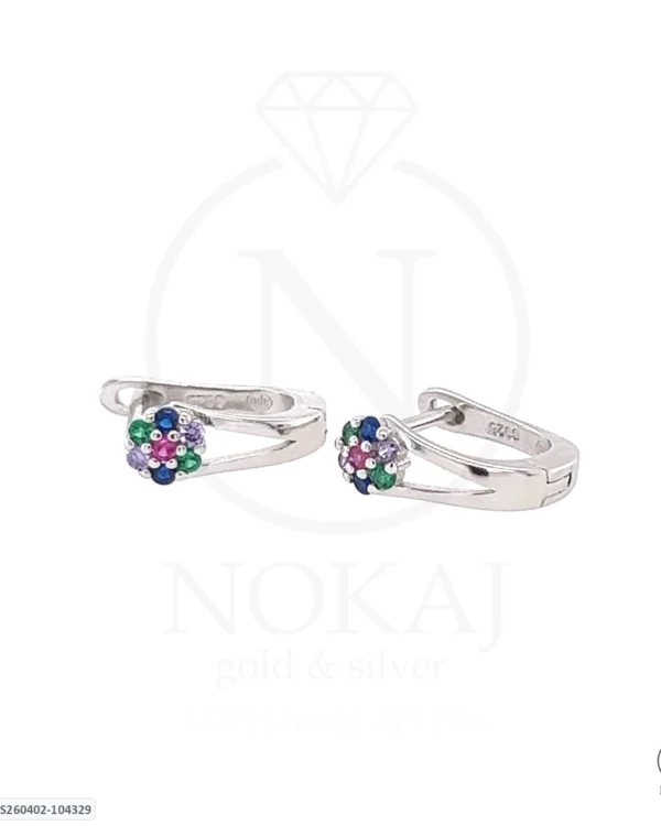 SREBRNE NAUŠNICE S CIRKONIMA - CVIJET (S260402-104329)