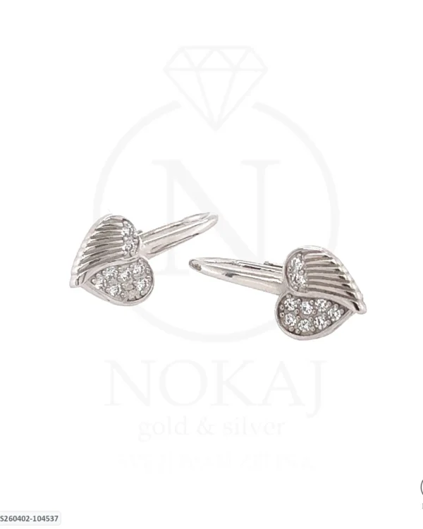 SREBRNE NAUŠNICE S CIRKONIMA - SRCE (S260402-104537)