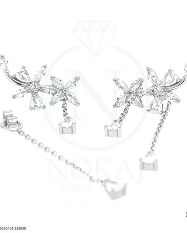 SREBRNE NAUŠNICE S CIRKONIMA - CVIJET (S260402-124830)