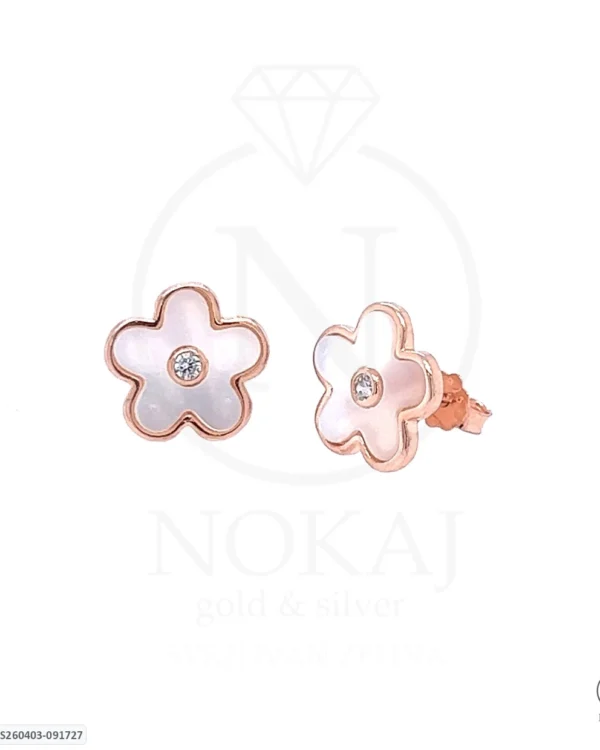 SREBRNE NAUŠNICE S CIRKONOM - CVIJET (S260403-091727)