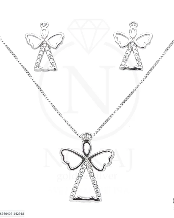 SREBRNI KOMPLET S CIRKONIMA - ANĐEO (S260404-142918)