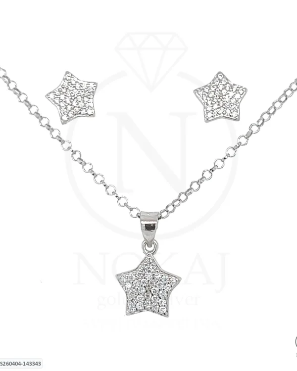 SREBRNI KOMPLET S CIRKONIMA - ZVIJEZDA (S260404-143343)