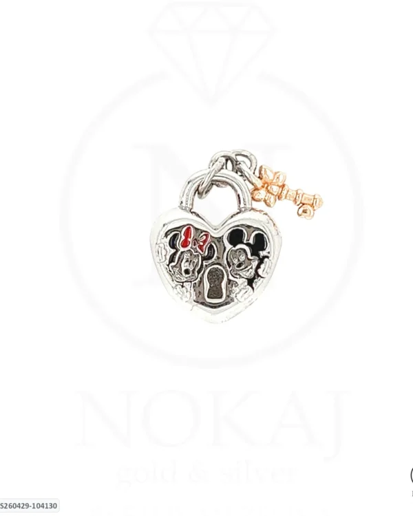 SREBRNI PRIVJESAK S CIRKONIMA - STILIZIRANI MOTIV (S260429-104130)