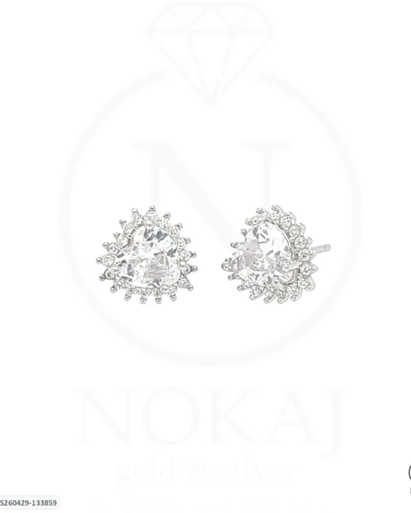 SREBRNE NAUŠNICE S CIRKONOM - SRCE (S260429-133859)