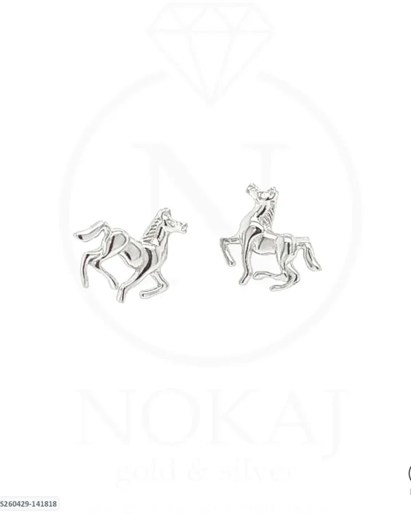 SREBRNE NAUŠNICE S CIRKONIMA - KONJ (S260429-141818)