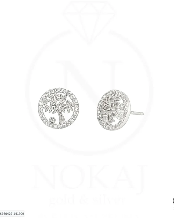 SREBRNE NAUŠNICE S CIRKONOM - STABLO ŽIVOTA (S260429-141909)