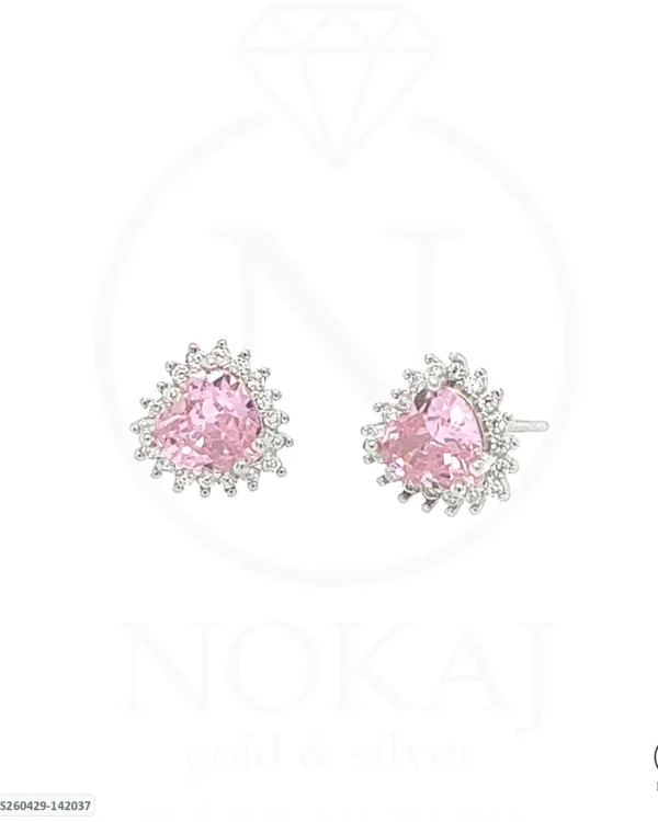 SREBRNE NAUŠNICE S CIRKONOM - SRCE (S260429-142037)