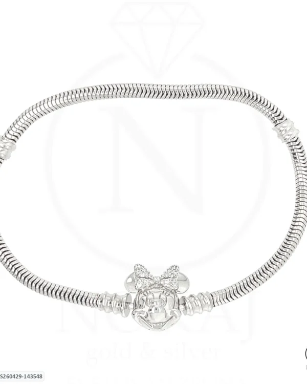 SREBRNA NARUKVICA S CIRKONIMA - STILIZIRANI MOTIV (S260429-143548)