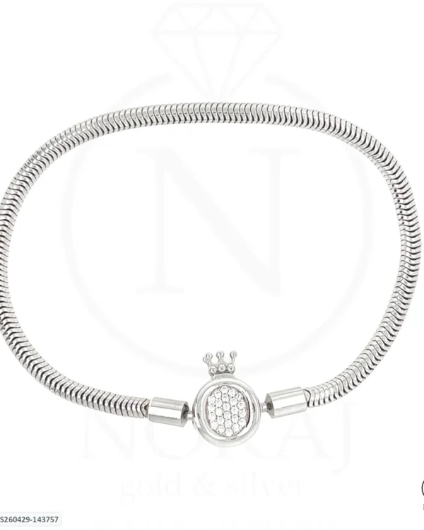 SREBRNA NARUKVICA S CIRKONIMA - KRUNA (S260429-143757)