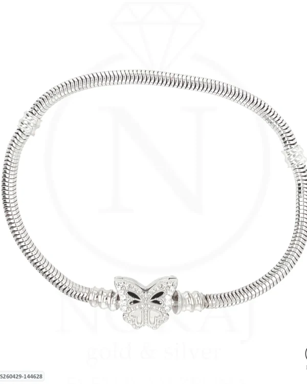 SREBRNA NARUKVICA S CIRKONIMA - LEPTIR (S260429-144628)