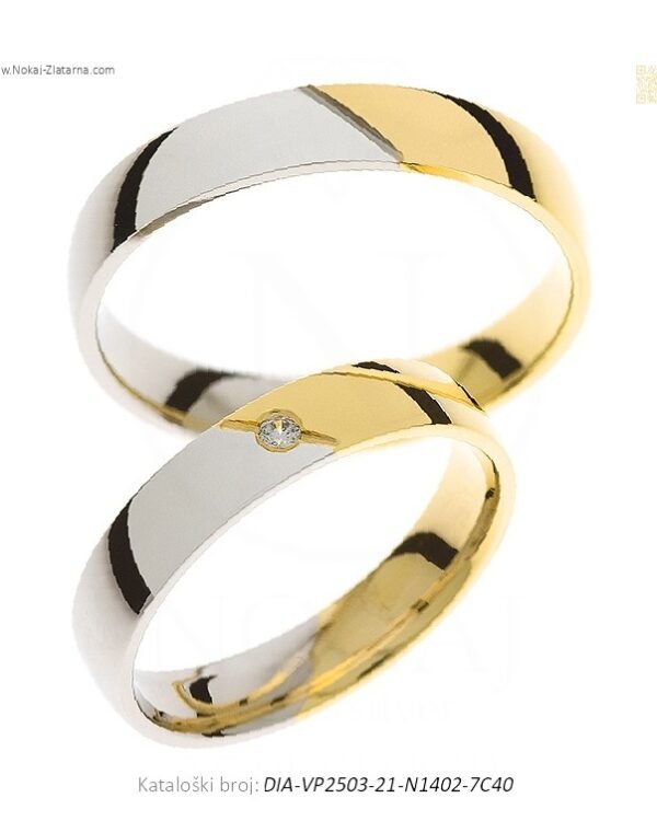 VJENČANO PRSTENJE – PROFINJENA ESTETIKA (S DIJAMANTOM)