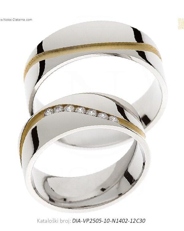 VJENČANO PRSTENJE – BEZVREMENSKI SPOJ ZA DVA SRCA (S DIJAMANTIMA)