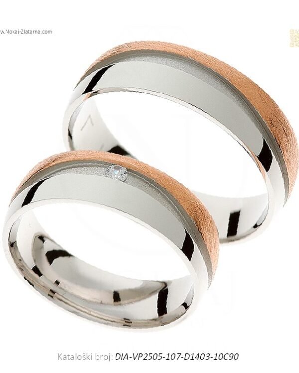 VJENČANO PRSTENJE DUOHARMONIJA – NAGLASAK NA DVOJNOJ ESTETICI (S DIJAMANTOM)