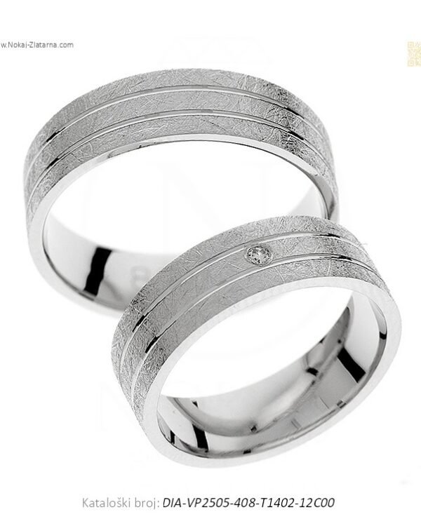 VJENČANO PRSTENJE TRIO – TROJEDINI SIMBOL LJUBAVI, OBITELJI I ODANOSTI (S DIJAMANTOM)