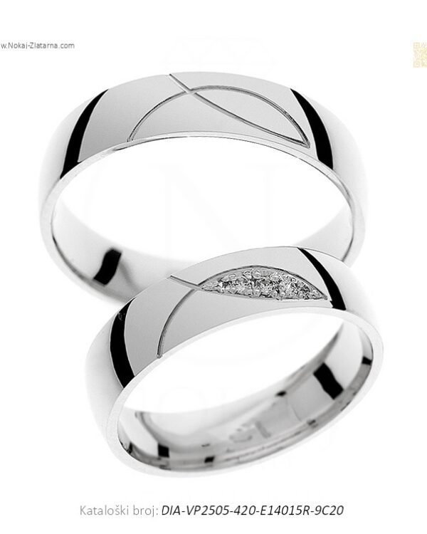 VJENČANO PRSTENJE – ČISTI MINIMALIZAM (S DIJAMANTOM)