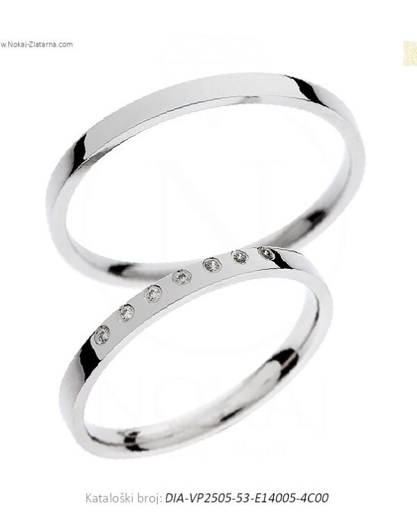 VJENČANO PRSTENJE – DODIR MODERNE PROFINJENOSTI (S DIJAMANTIMA)