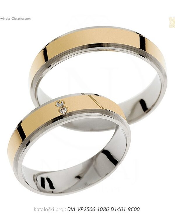 VJENČANO PRSTENJE DUOHARMONIJA – DVA ISTAKNUTA PUTA, JEDAN ZAJEDNIČKI CILJ (S DIJAMANTIMA)