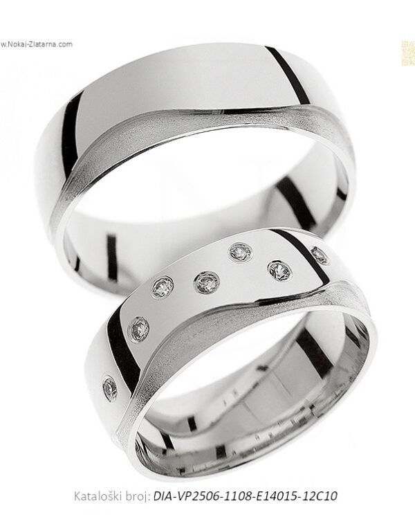 VJENČANO PRSTENJE – DODIR MODERNE PROFINJENOSTI (S DIJAMANTIMA)
