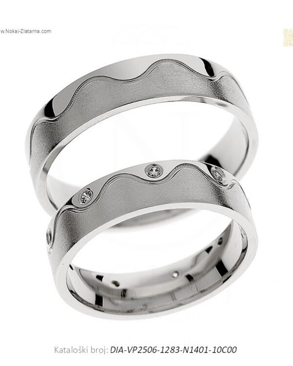 VJENČANO PRSTENJE – MINIMALIZAM U SNAŽNOM SIMBOLU (S DIJAMANTIMA)
