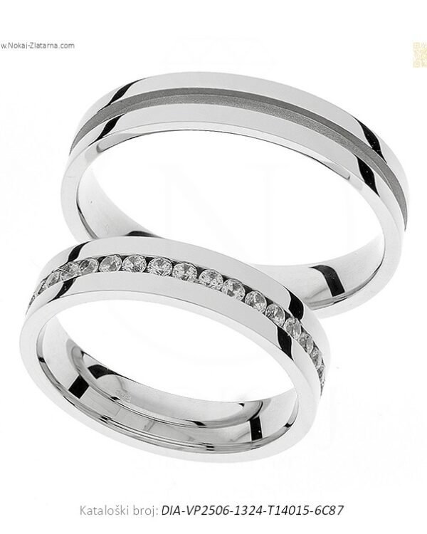 VJENČANO PRSTENJE TRIO – TROSTRUKI ODAZIV NA JEDNO SRCE (S DIJAMANTIMA)