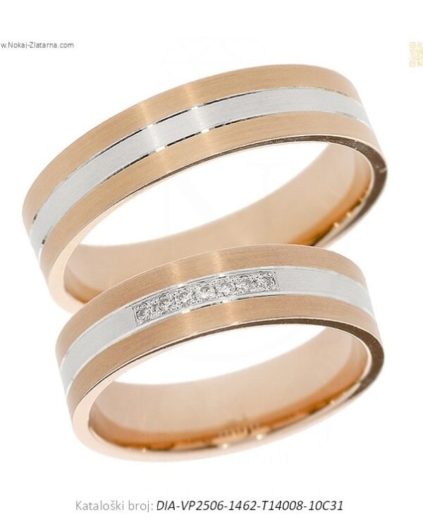 VJENČANO PRSTENJE TRIO – TRI STRANE ISTE LJUBAVI (S DIJAMANTIMA)