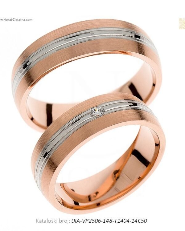 VJENČANO PRSTENJE TRIO (S DIJAMANTOM)