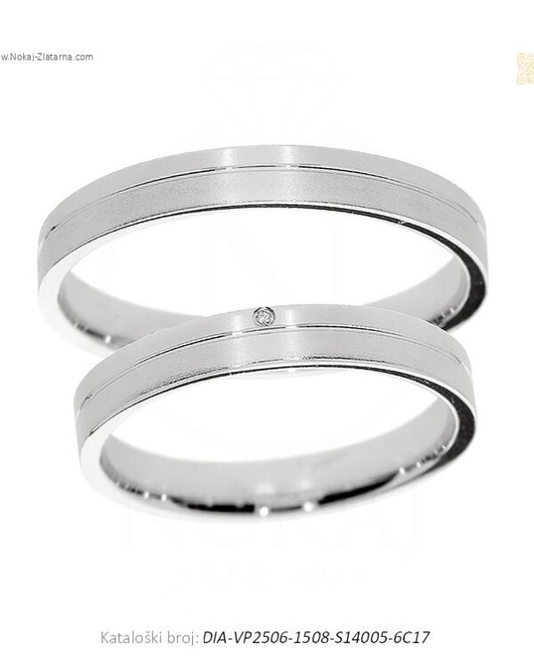 VJENČANO PRSTENJE SOLOLINIJA – ESTETIKA BEZ SUVIŠNIH DETALJA (S DIJAMANTOM)