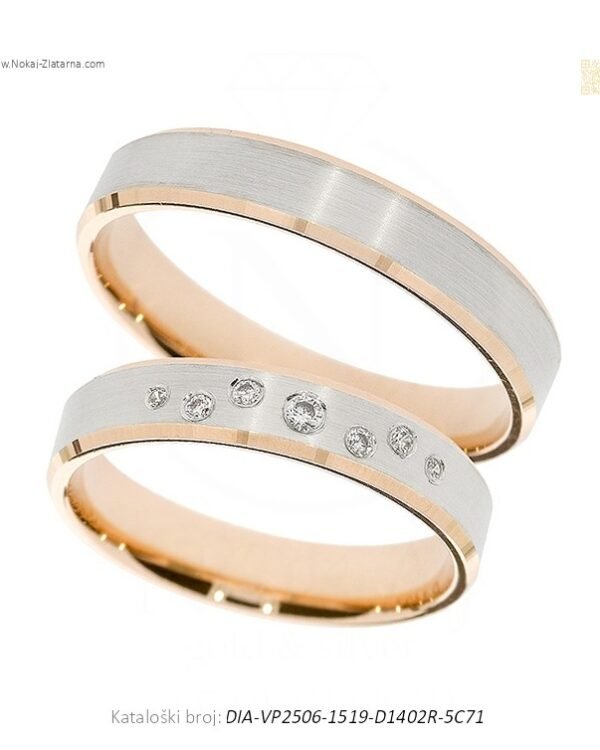 VJENČANO PRSTENJE DUOHARMONIJA – SINKRONIZIRANI OBLIK LJUBAVI (S DIJAMANTIMA)