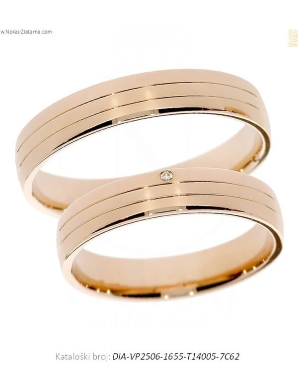 VJENČANO PRSTENJE TRIO – TRI SLOJA LJUBAVI, JEDNA LJUBAV (S DIJAMANTOM)