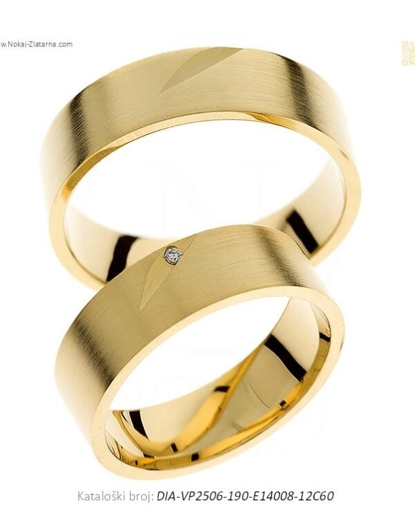 VJENČANO PRSTENJE – ELEGANCIJA S NAGLASKOM NA JEDNOSTAVNOST (S DIJAMANTOM)