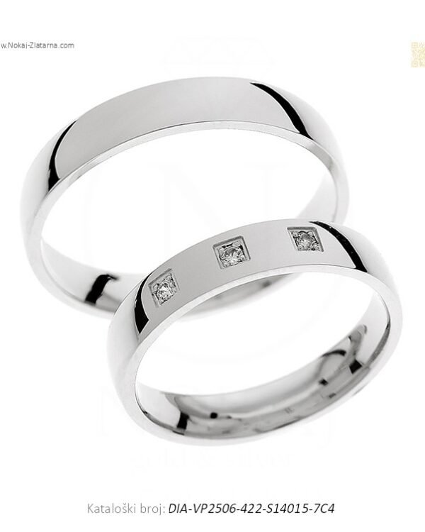 VJENČANO PRSTENJE SOLOLINIJA – SVEČANI MINIMALIZAM (S DIJAMANTIMA)