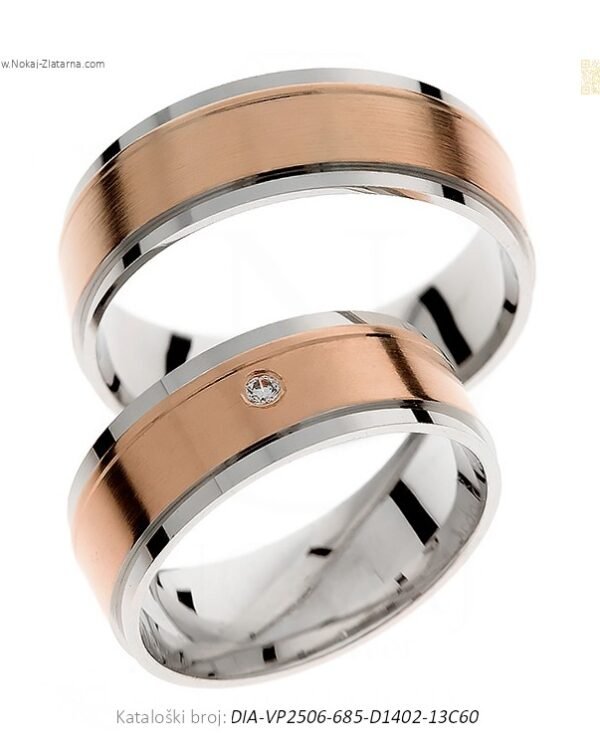 VJENČANO PRSTENJE DUOHARMONIJA – PARALELNA LJEPOTA KOJA SE SPOJI (S DIJAMANTOM)