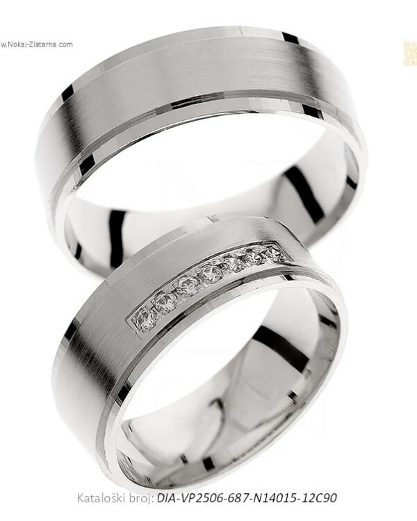 VJENČANO PRSTENJE – OBLIK KOJI SPOJA DUŠE PRIKAZUJE (S DIJAMANTIMA)