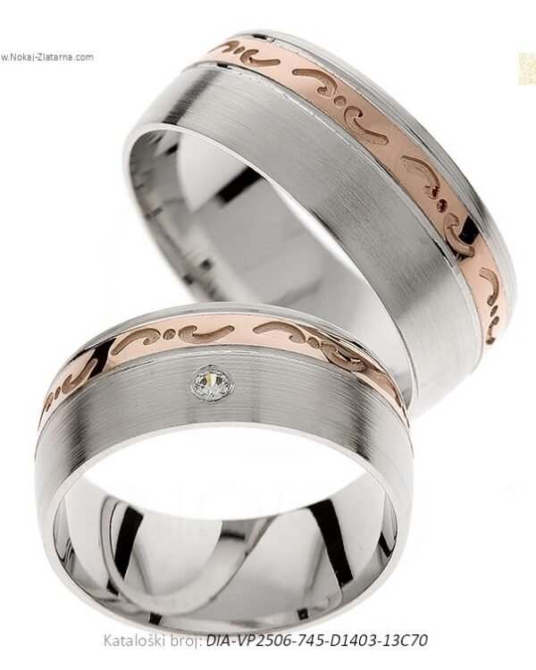 VJENČANO PRSTENJE DUOHARMONIJA – DISKRETNA DVOJNA ESTETIKA (S DIJAMANTOM)