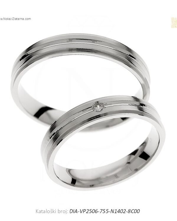 VJENČANO PRSTENJE – BEZVREMENSKI SPOJ ZA DVA SRCA (S DIJAMANTOM)